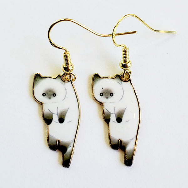 Dangle Kitten Earrings