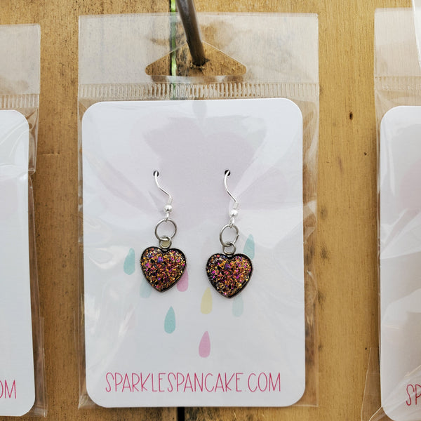 Chrystal Heart Dangle Earrings