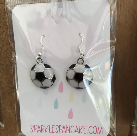 Soccer Ball Dangle Earrings