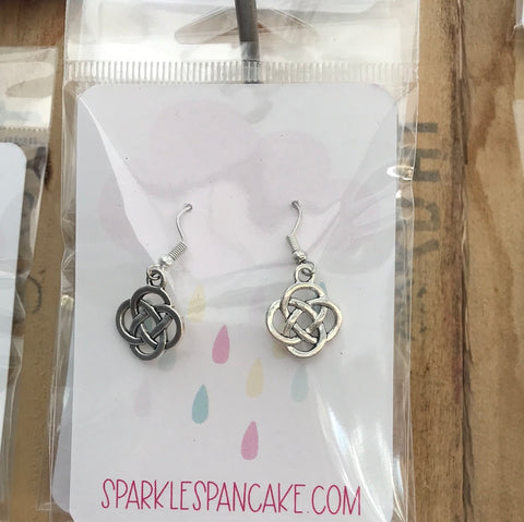 Silver Celtic Dangle Earrings